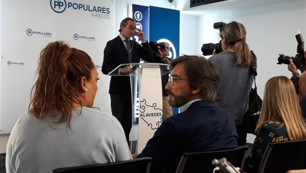 ep el presidente del pp vasco alfonso alonso en rueda de prensa en vitoria