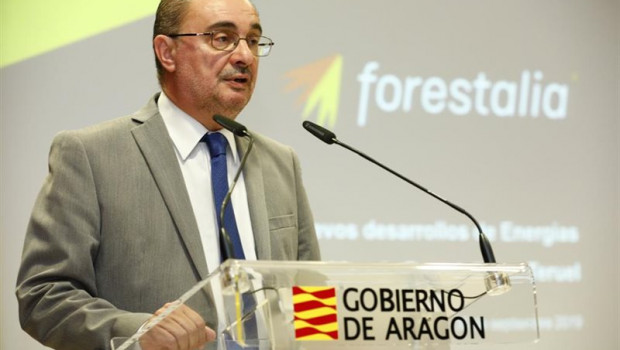 ep javier lamban presidente del gobierno de aragion durante la presentacion del proyecto de