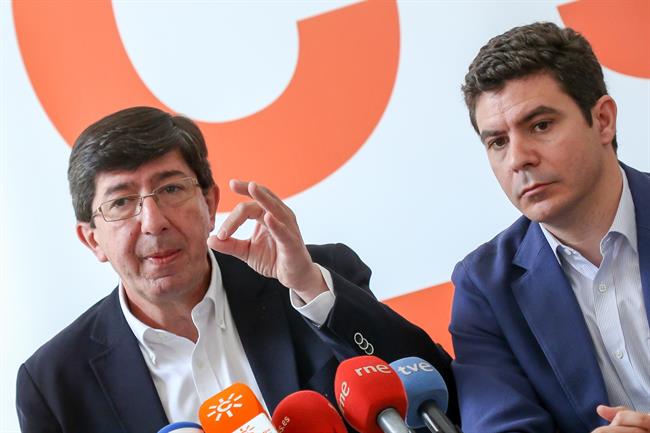 Juan Marín, de Ciudadanos Andalucía, en un desayuno informativo este martes | EUROPA PRESS ep juan marin de ciudadanos andalucia endesayuno informativomartes