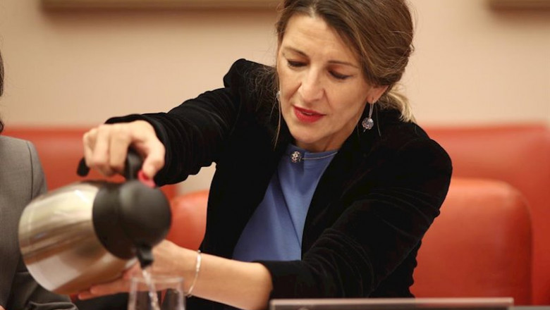 ep la ministra de trabajo y economia social yolanda diaz durante su comparecencia en la comision de