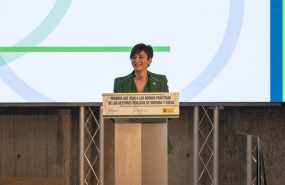 ep la ministra de vivienda y agenda urbana isabel rodriguez durante el acto de entrega de los