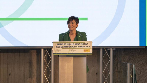 ep la ministra de vivienda y agenda urbana isabel rodriguez durante el acto de entrega de los