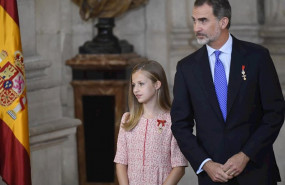 ep la princesa de asturias leonor de borbon y el rey felipe vi durante el acto de imposicion de