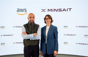 ep luis abril ceo de minsait y suzana curic country leader aws iberia
