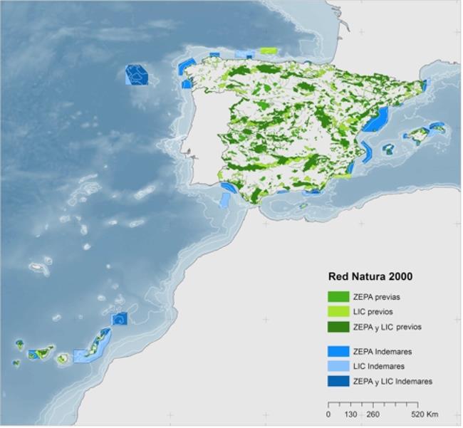 Mapa de la Red Natura 2000 y zonas ZEPA y LIC marians | SEO/BIRDLIFE ep mapala red natura 2000zonas zepalic marians