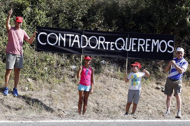 Pancarta de apoyo a Alberto Contador en la Vuelta a España | UNIPUBLIC ep pancartaapoyoalberto contadorla vueltaespana