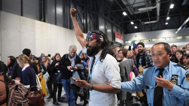 ep protesta por la falta de toma de decisiones para frenar el cambio climatico durante la cop25 de