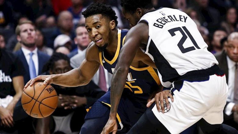 ep un partido de nba entre los utah jazz y los angeles clippers
