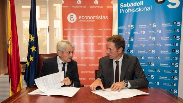 Valentín Pich, presidente del CGE de España, y Carlos Ventura, director general y director de Banca de Empresas, Red y Banca Privada | CGE ep valentin pich presidente del cge de espana y carlos ventura director general y director de banca