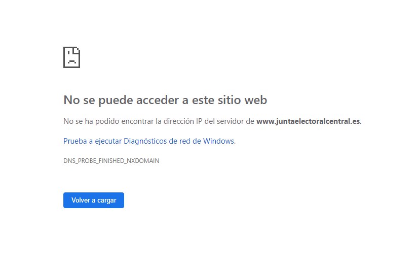 junta electoral web caida