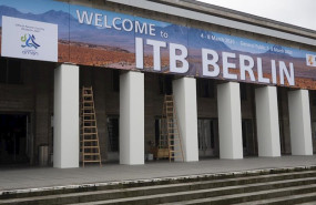 ep 28 february 2020 berlin a general view to messe berlin where the itbtrade fair will take place