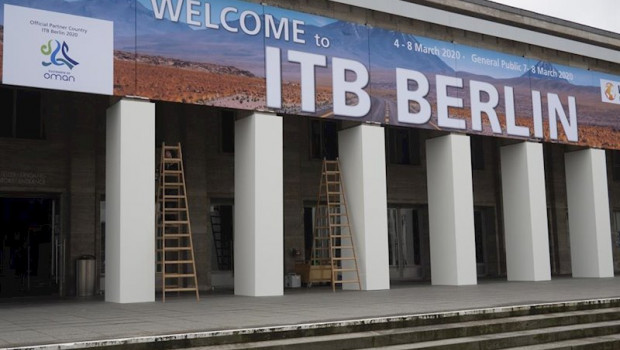 ep 28 february 2020 berlin a general view to messe berlin where the itbtrade fair will take place