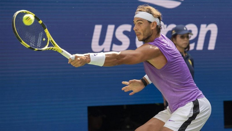 Jo Becktold/CSM via ZUMA Wire/dp / DPA ep 31 august 2019 us new york spanish tennis player rafael nadal returns to south korean hyeon chung