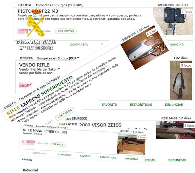 Anuncios de armas en internet. | GUARDIA CIVIL DE BURGOS. ep anunciosarmasinternet