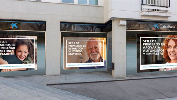 ep archivo   campana de caixabank tras su fusion con bankia
