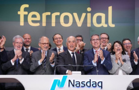 ep el presidente de ferrovial rafael del pino en el acto de toque de campana en la bolsa de nueva 20240514100903