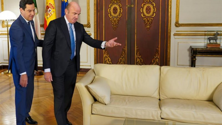 ep el presidente de la junta juanma moreno reunido con el vicepresidente del banco central europeo