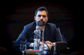 ep el presidente del parlament roger torrent durante la reunion de la mesa del parlament en una