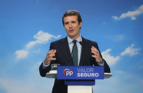 ep el presidente del partido popular pablo casado ofrece declaraciones a los medios de comunicacion