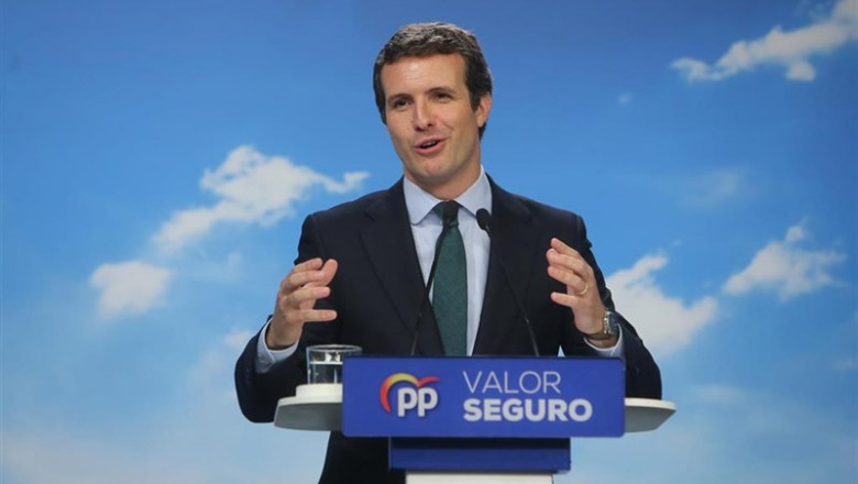 El presidente del Partido Popular, Pablo Casado, ofrece declaraciones a los medios de comunicación, en el puerto de Santoña (Cantabria), a 10 de octubre de 2019. | Ricardo Rubio - Europa Press - Archivo ep el presidente del partido popular pablo casado ofrece declaraciones a los medios de comunicacion