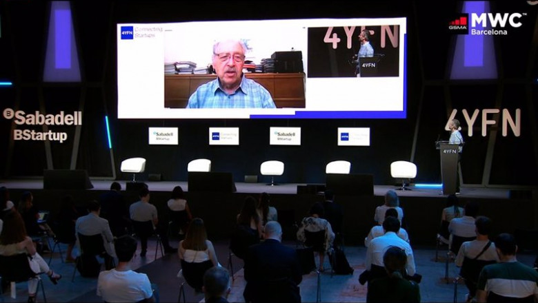 El presidente honorífico de 4YFN, Yossi Vardi, durante su intervención telemática en la inauguración del 4YFN | EUROPA PRESS ep el presidente honorifico de 4yfn yossi vardi durante su intervencion telematica en la