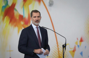ep el rey felipe vi durante su intervencion en su visita al centro educativo escuelas profesionales