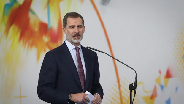 ep el rey felipe vi durante su intervencion en su visita al centro educativo escuelas profesionales
