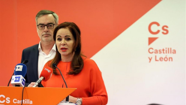 ep el secretario general de ciudadanos jose manuel villegas y la expresidenta de las cortes de