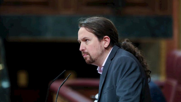 ep el secretario general de podemos pablo iglesias interviene desde la tribuna del congreso de los