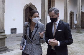 ep la ministra de industria comercio y turismo reyes maroto conversa a su llegada al acto de firma