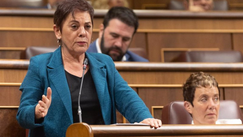 ep la portavoz de eh bildu en el congreso mertxe aizpurua interviene durante una sesion de control