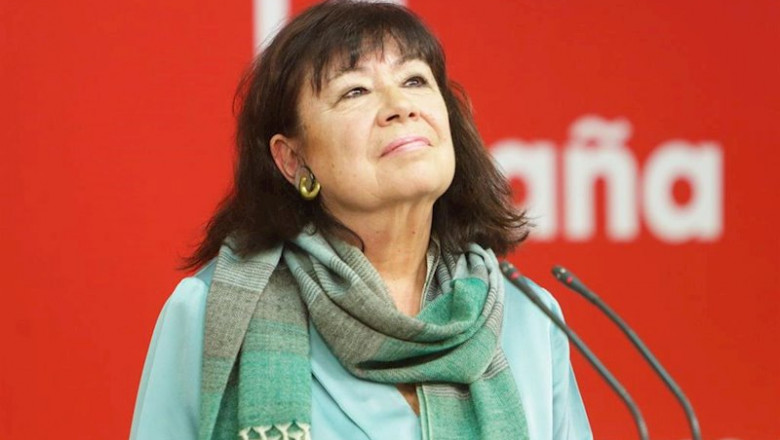 ep la presidenta del psoe cristina narbona interviene en una rueda de prensa posterior a la reunion