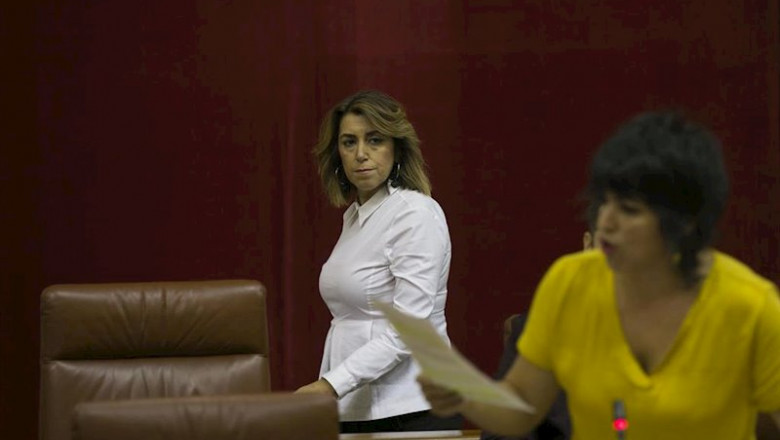 ep la secretaria general de psoe-a susana diaz i durante la intervencion de la lider de adelante