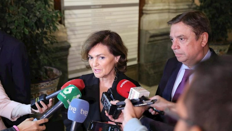 ep la vicepresidenta del gobierno en funciones carmen calvo atiende a los medios de comunicacion en