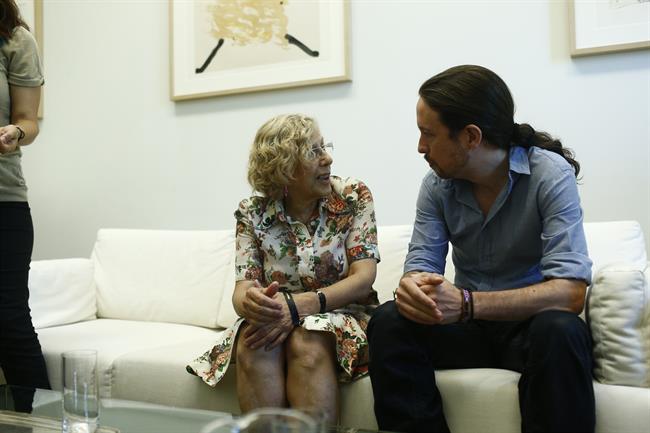 Pablo Iglesias y Manuela Carmena. | EUROPA PRESS ep pablo iglesiasmanuela carmena 20170606110802