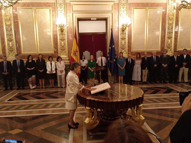 Rosa María Mateo promete su cargo como administradora de RTVE | VICEPRESIDENCIA DEL GOBIERNO/TWITTER ep rosa maria mateo prometecargoadministradorartve
