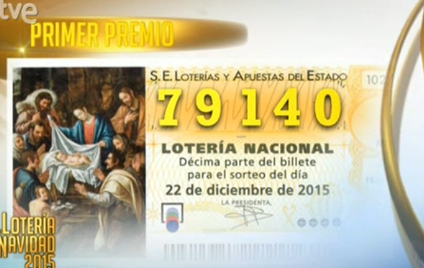 Gordo premio loteria 22122015