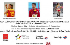 ep amaya valdemoro diego garcia y sara andres participan en la charla deporte y cultura de fundacion