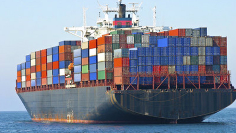 Barco con cargamento. | MOËT HENNESSY/PR NEWSWIRE - Archivo ep archivo cargo container ship at sea