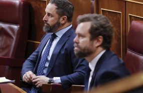 ep el lider de vox santiago abascal y el portavoz en el congreso ivan espinosa de los monteros