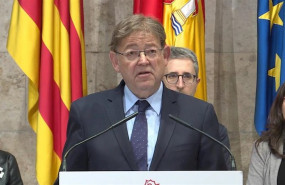ep el presidente de la generalitat valenciana ximo puig durante el anuncio de aplazamiento de las