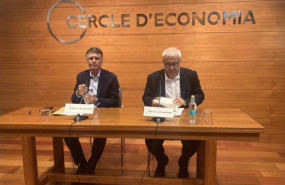 ep el presidente del cercle deconomia jaume guardiola y el director general miquel nadal