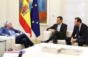 ep el presidente del gobierno pedro sanchez y el consejero delegado de ryanair michael oleary han
