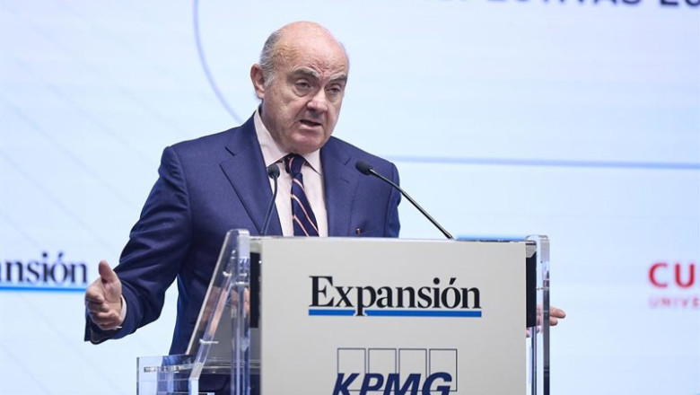 ep el vicepresidente del banco central europeo bce luis de guindos interviene durante el xvi