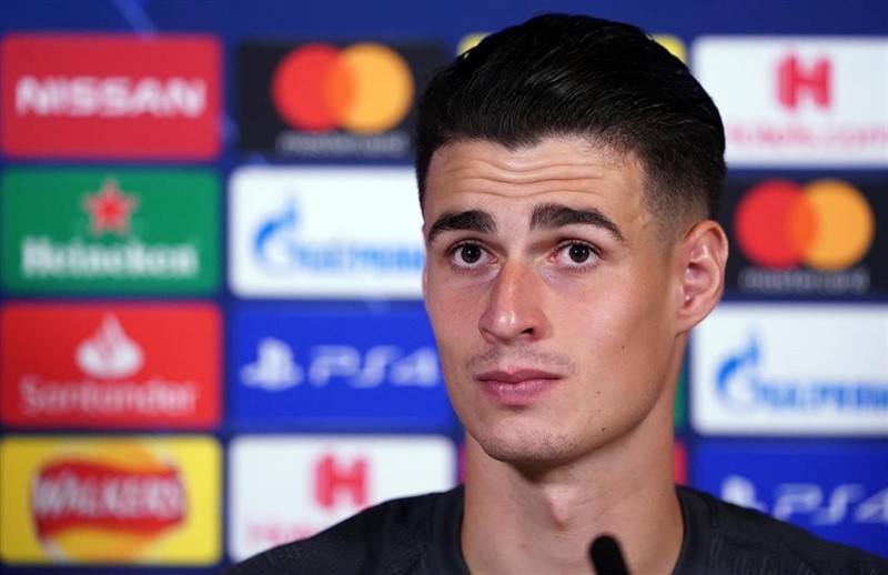 ep kepa arrizabalaga atiende a los medios en rueda de prensa