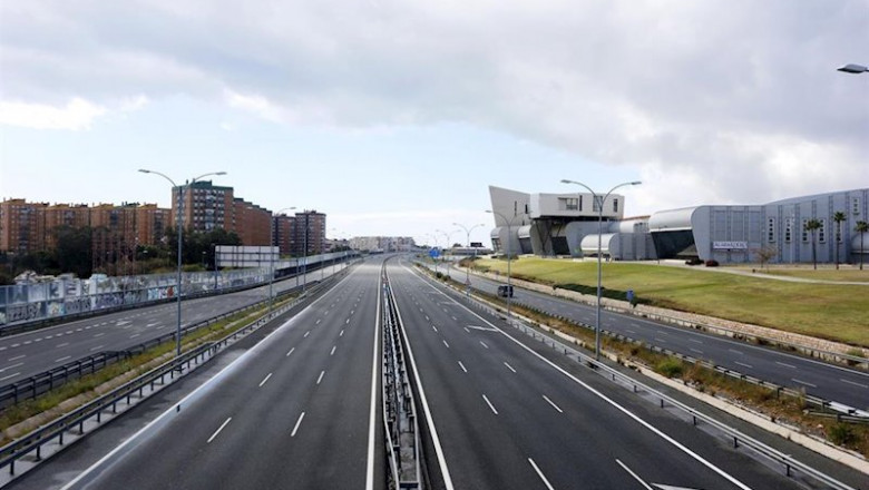 ep la autovia del mediterraneo o a-7 en malaga sin trafico por el estado de alarma decretado por la ep la autovia del mediterraneo o a-7 en malaga sin trafico por el estado de alarma decretado por la