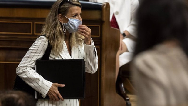 ep la ministra de trabajo yolanda diaz a su llegada una sesion plenaria en el congreso