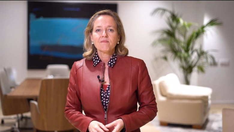 La vicepresidenta primera y ministra de Asuntos Económicos, Nadia Calviño, en un mensaje grabado por la aprobación de la Ley Startups. | MINISTERIO ASUNTOS ECONÓMICOS ep la vicepresidenta primera y ministra de asuntos economicos nadia calvino en un mensaje grabado