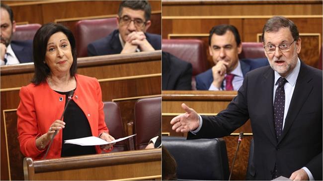 Margarita Robles y Rajoy en la sesión de control al Gobierno | EUROPA PRESS ep margarita roblesrajoyla sesioncontrolgobierno