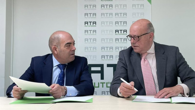 ep el presidente de ata lorenzo amor y el presidente de aept santiago vallejo
